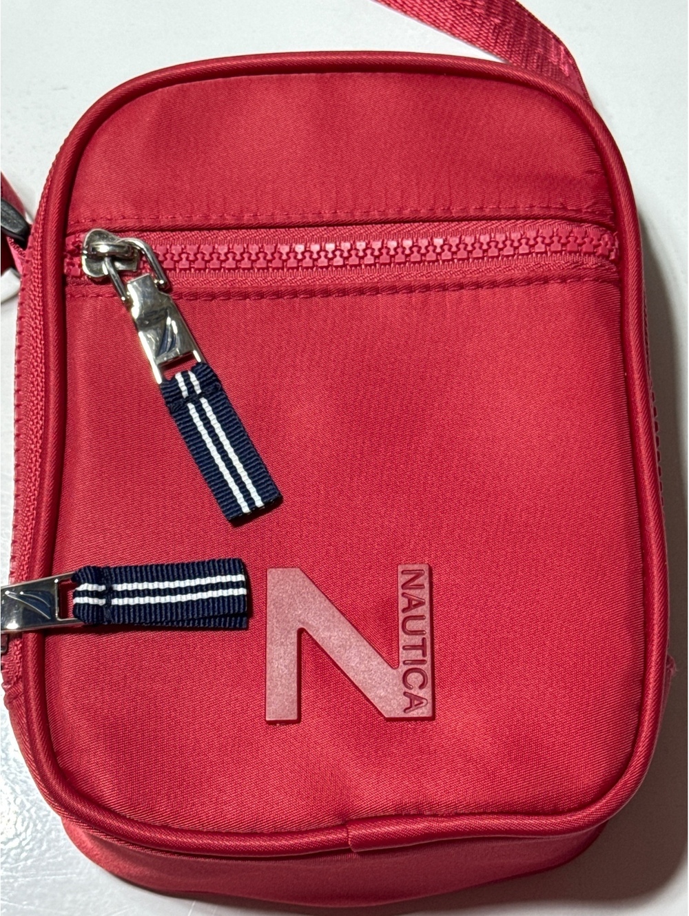 Nautica Red Crossbody Bag with RFID Protection - Compact & S